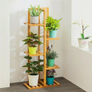 GobekUsa 6-Tier Bamboo Plant Stand for Indoor/Outdoor Display