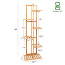 GobekUsa 6-Tier Bamboo Plant Stand for Indoor/Outdoor Display