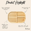 Bamboo Plate | Sectioned by Bamboo Switch