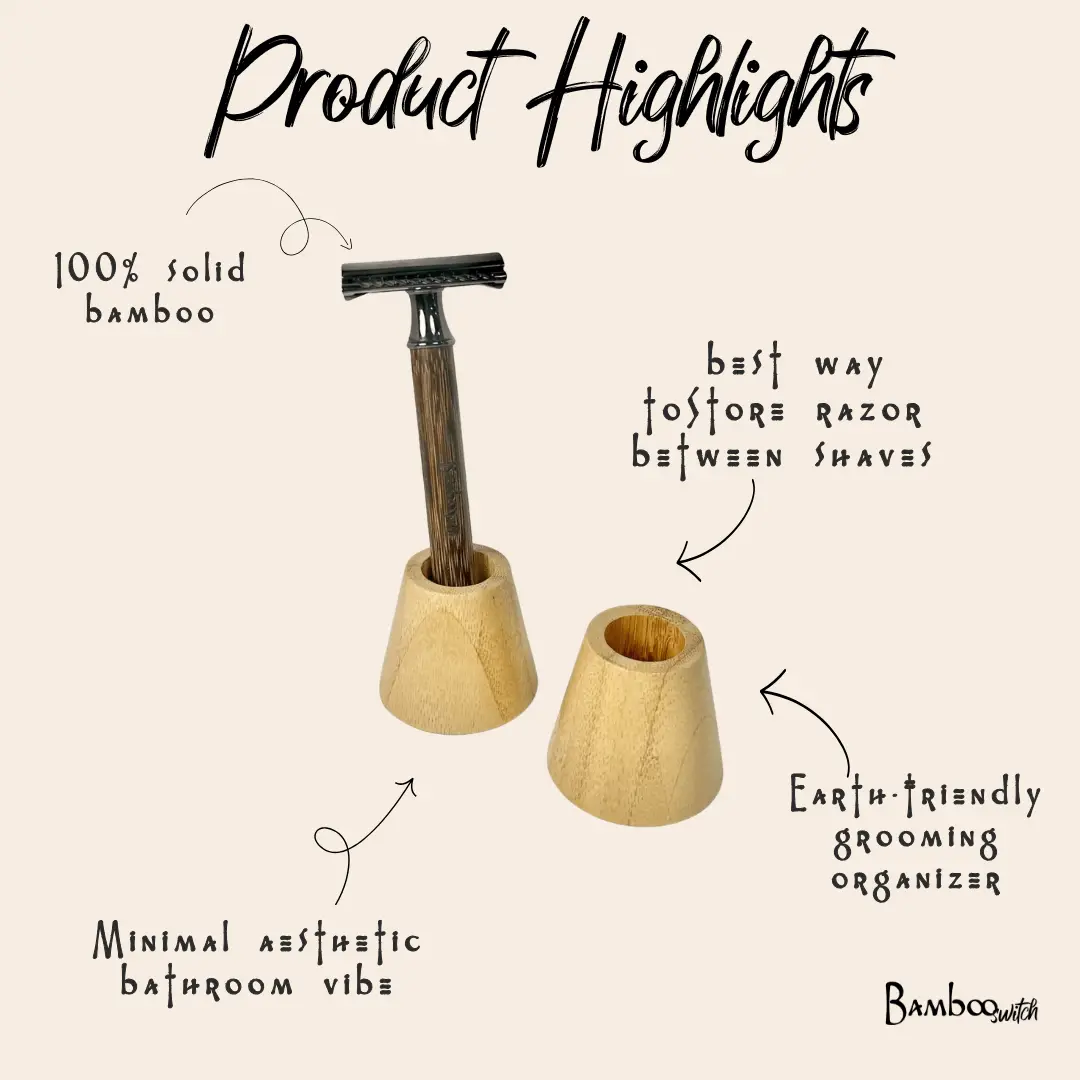 Bamboo Razor Holder, photo 4 of 5