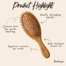 Bamboo Rounded Hair Brush | Comfort Handle by Bamboo Switch