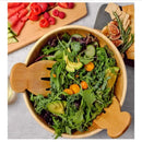 Bamboo salad hands and spoon set dining room fish shaped wooden utensils by Decorbites