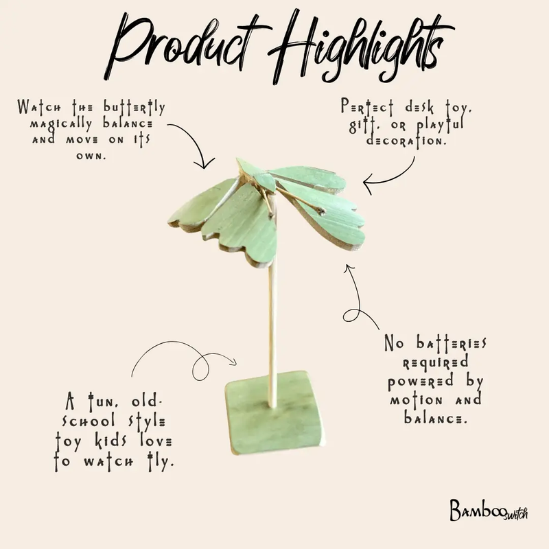 Bamboo Self-Balancing Butterfly, photo 4 of 5