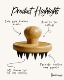 Bamboo & Silicone Scalp Massage Brush