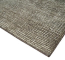 Bamboo Silk Area Rug 2x3 - Solid Brown Hand Knotted Low Pile