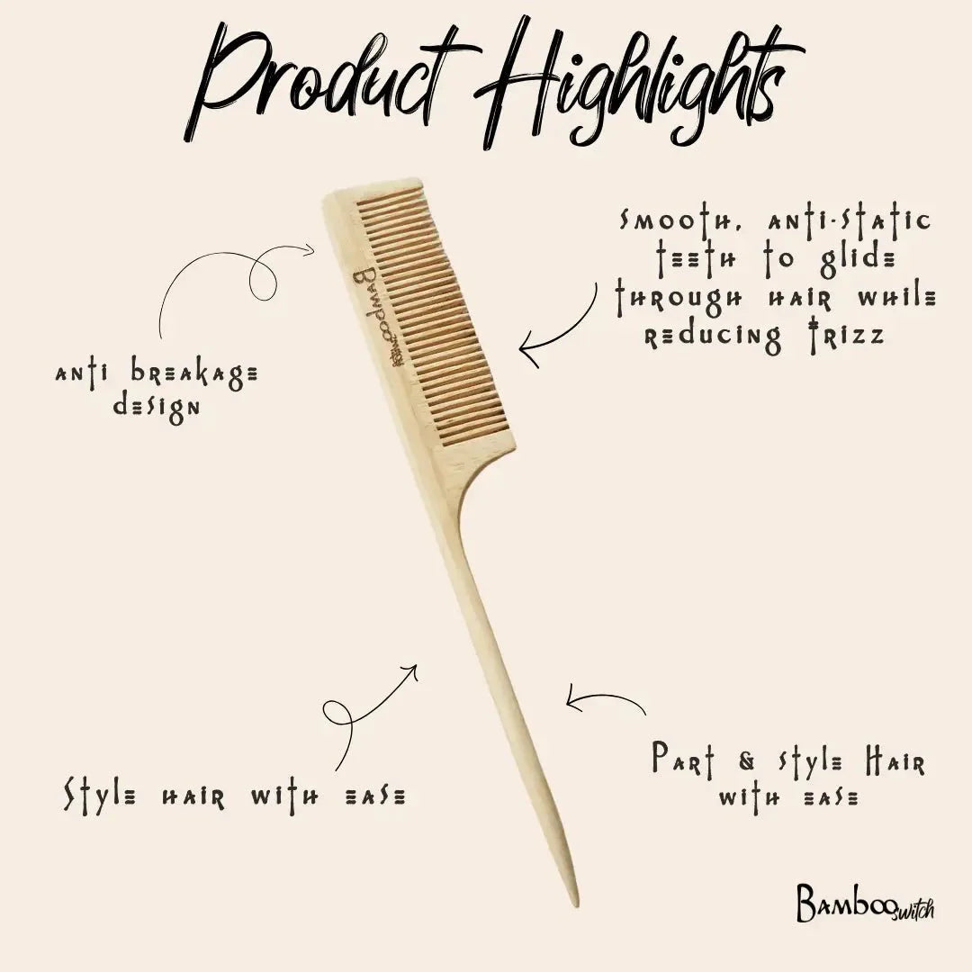 Bamboo Styling Comb, photo 2 of 5