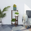GobekUsa Bamboo Tall Corner Plant Stand - Outdoor Garden Rack
