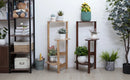 GobekUsa Bamboo Tall Corner Plant Stand - Outdoor Garden Rack