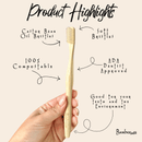 Bamboo Toothbrush | Compostable Bristle by Bamboo Switch
