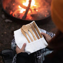 Bamboo Travel Cutlery & Cotton Pouch Set