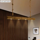 GobekUsa Bamboo Tube Island Lighting - Farmhouse Pendant Light with 4 Bulbs, Yellow and Brown, Rope Included