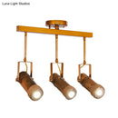 GobekUsa 3/6 Bulbs Bamboo Tube Island Pendant - Brown Iron Suspension Lighting with Hemp Rope