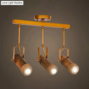 GobekUsa 3/6 Bulbs Bamboo Tube Island Pendant - Brown Iron Suspension Lighting with Hemp Rope