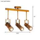 GobekUsa 3/6 Bulbs Bamboo Tube Island Pendant - Brown Iron Suspension Lighting with Hemp Rope