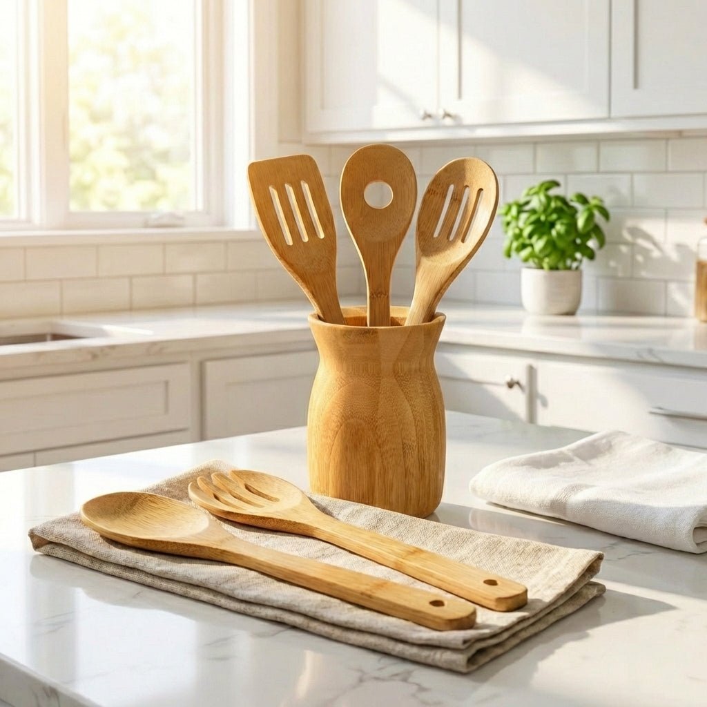 Bamboo Utensil Holder, photo 2 of 5