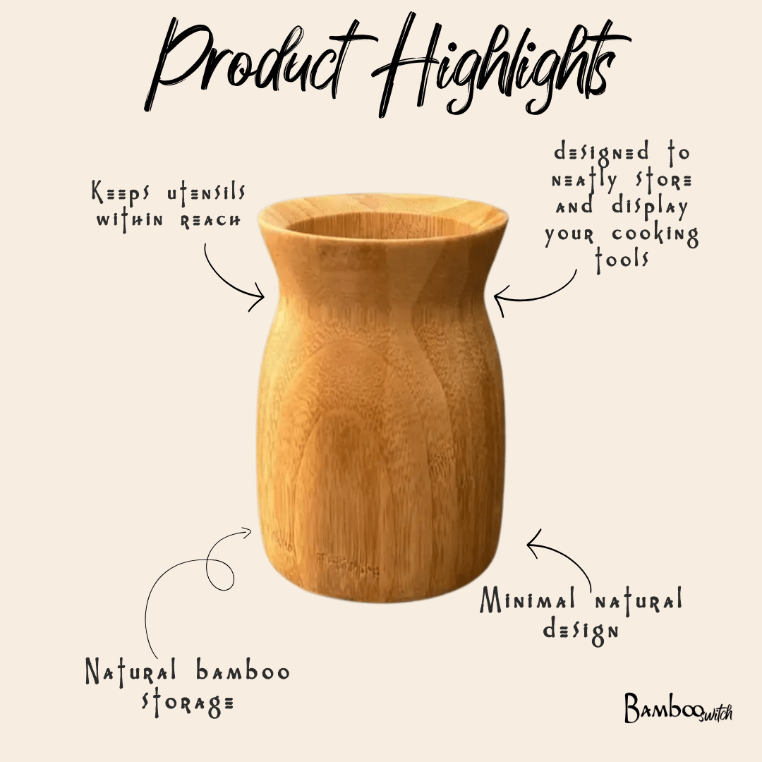 Bamboo Utensil Holder, photo 4 of 5