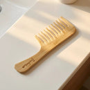 Bamboo Wide Tooth Comb with Handle | Flat Tips by Bamboo Switch