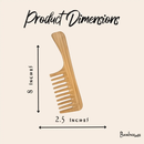 Bamboo Wide Tooth Comb with Handle | Flat Tips by Bamboo Switch