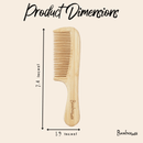 Bamboo Wide Tooth Comb with Handle | Pointed Tips