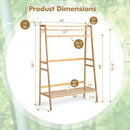 Bamboo Clothing Rack with Storage Shelves-Natural by LJGDeals