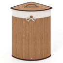 Corner Bamboo Hamper Laundry Basket