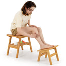 Bamboo Shower Seat Bench with Underneath Storage Shelf-Natural by LJGDeals