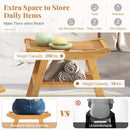 Bamboo Shower Seat Bench with Underneath Storage Shelf-Natural by LJGDeals
