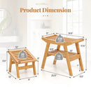 Bamboo Shower Seat Bench with Underneath Storage Shelf-Natural by LJGDeals