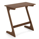 Bamboo Z-Shaped Spacious Sofa Side Table with Space-Saving Tabletop by LJGDeals