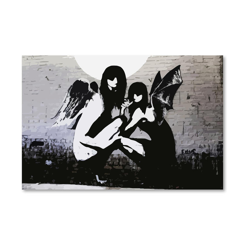 Banksy Angels In Moonlight Canvas