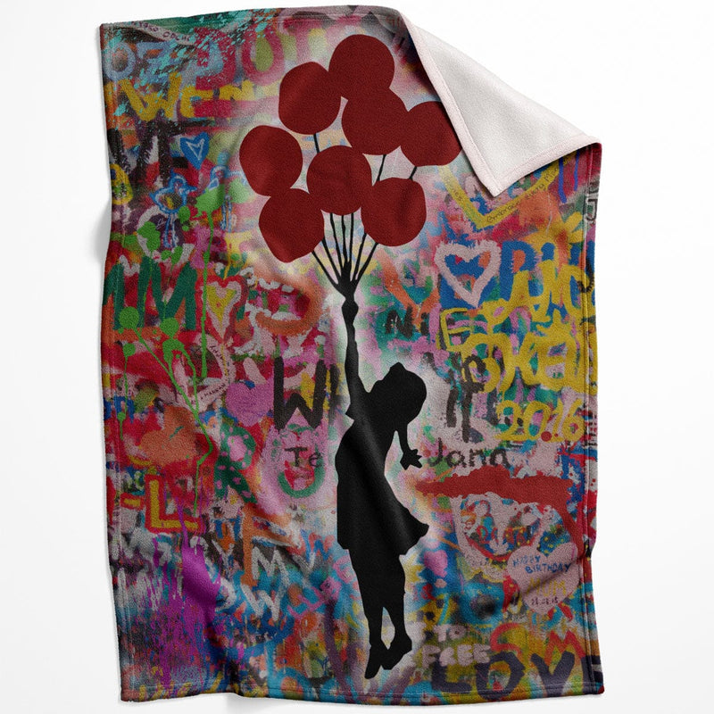 Banksy Balloon Girl Blanket