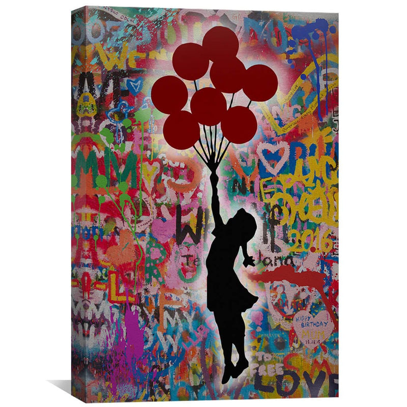 Banksy Balloon Girl Graffiti Canvas