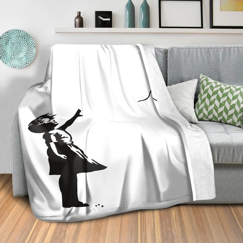 Banksy Balloon Heart Girl Blanket