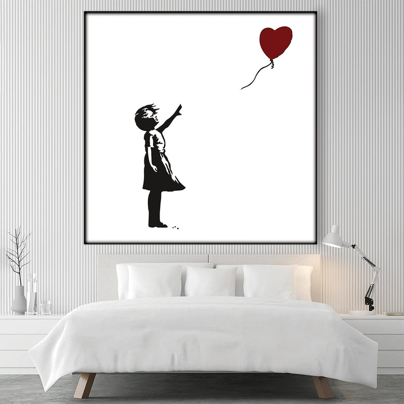 Banksy Balloon Heart Girl Easy Build Frame