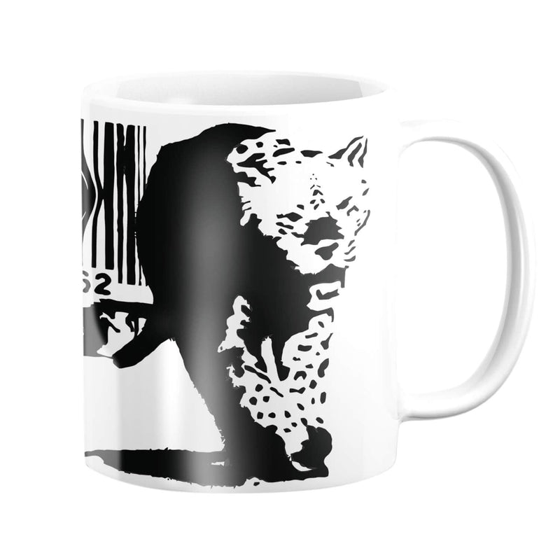 Banksy Barcode Leopard Mug