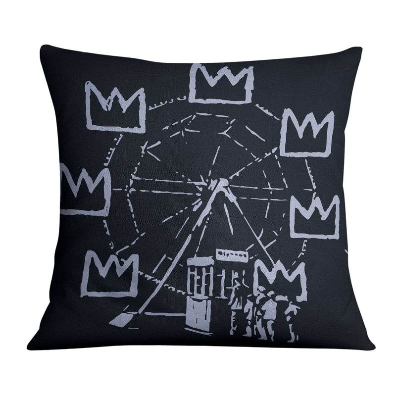 Banksy Basquiat Ferris Wheel Cushion