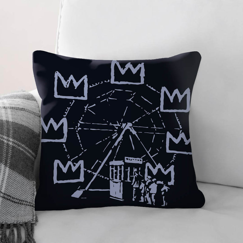 Banksy Basquiat Ferris Wheel Cushion