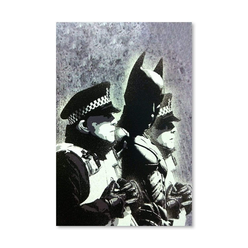 Banksy Batman and the Police Canvas