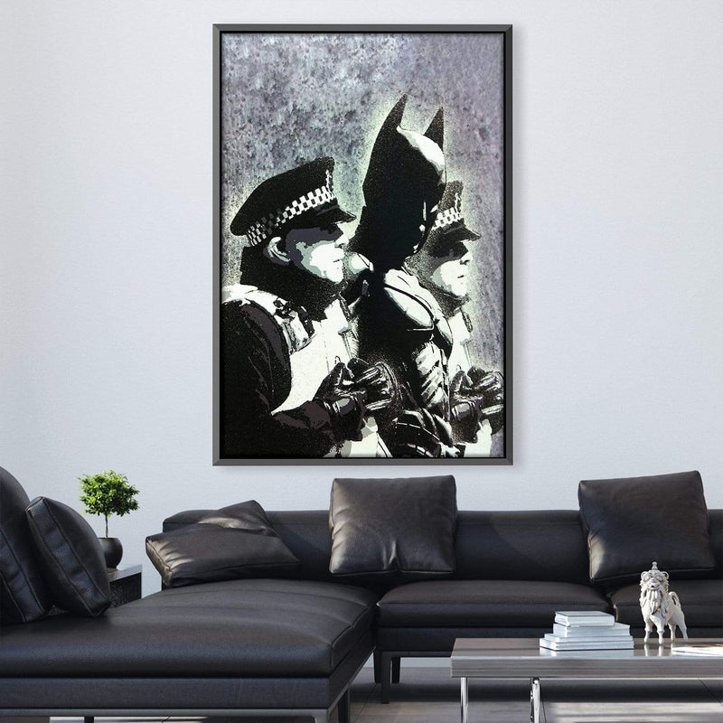 Banksy Batman and the Police Canvas