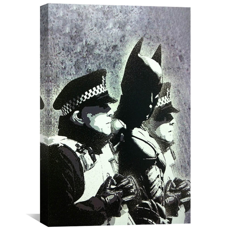 Banksy Batman and the Police Canvas