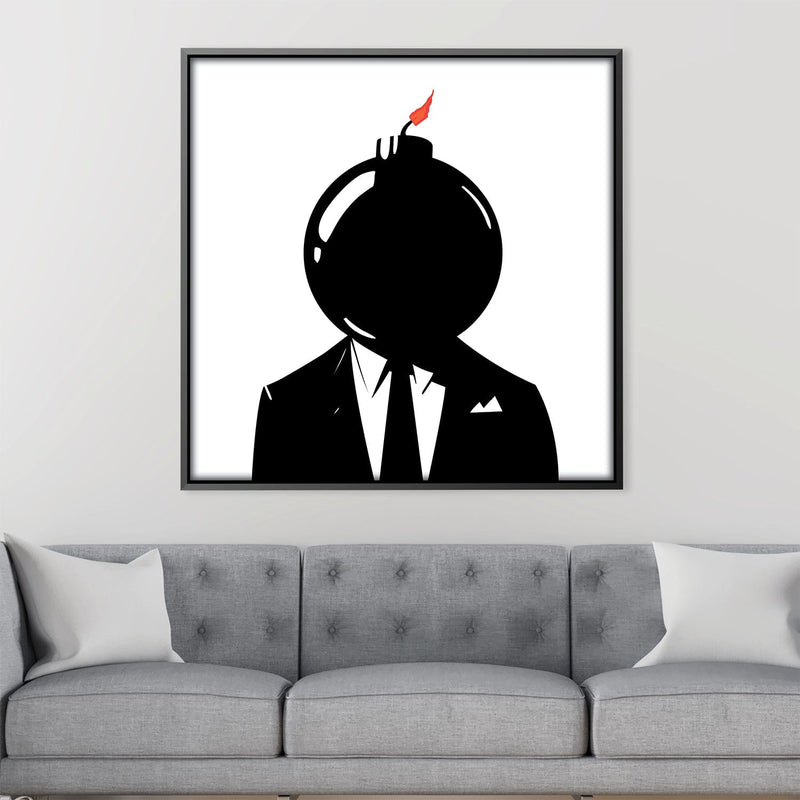 Banksy Bomb Head Canvas