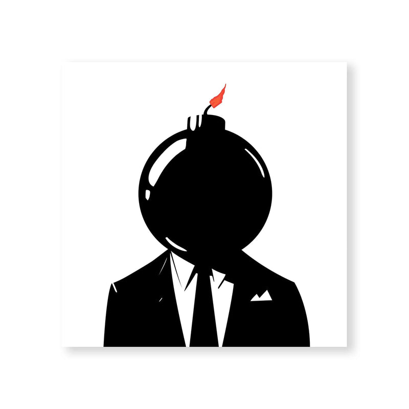 Banksy Bomb Head Canvas