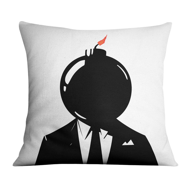 Banksy Bomb Head Cushion