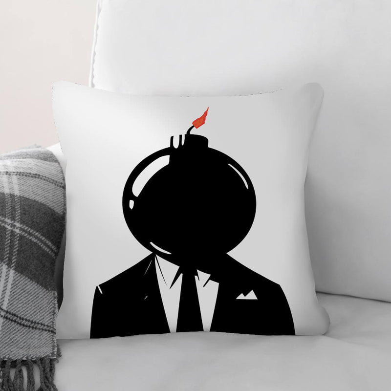 Banksy Bomb Head Cushion