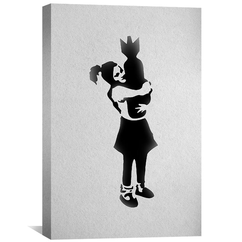 Banksy Bomb Love Canvas