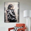 GobekUsa Banksy Boy Girl Balloon Canvas Wall Art