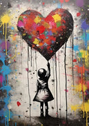 GobekUsa Banksy Boy Girl Balloon Canvas Wall Art