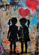 GobekUsa Banksy Boy Girl Balloon Canvas Wall Art