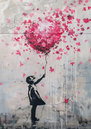 GobekUsa Banksy Boy Girl Balloon Canvas Wall Art