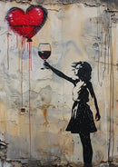 GobekUsa Banksy Boy Girl Balloon Canvas Wall Art